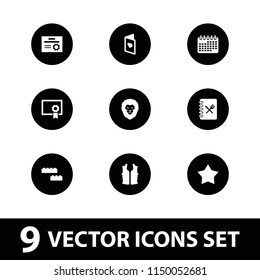 Template icon. collection of 9 template filled icons such as lion, star, love card, menu, diploma, sleeveless shirt, calendar. editable template icons for web and mobile.
