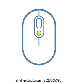 Template icon of cute little wireless computer mouse 