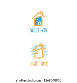 Template icon of houses.Vector illustration