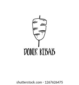 Template icon logo for doner kebab. Vector illustration