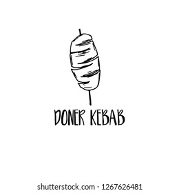 Template icon logo for doner kebab. Vector illustration