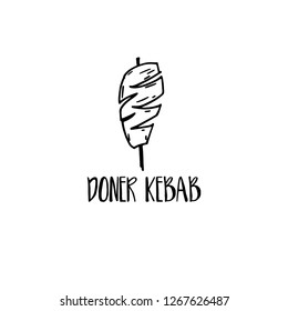Template icon logo for doner kebab. Vector illustration
