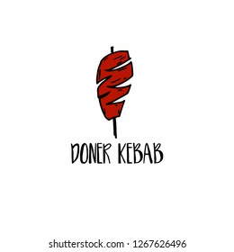 Template icon logo for doner kebab. Vector illustration