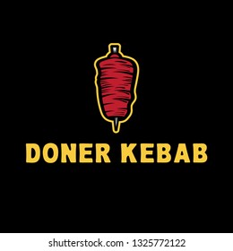 template icon logo for doner kebab -vector illustration