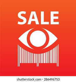 Template icon. Sign sales. Barcode. Shopping. Discounts. Sale. Buy.