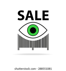 Template icon. Sign sales. Barcode. Shopping. Discounts. Sale. Buy.