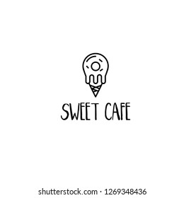 Template icon of sweet food.Vector illustration