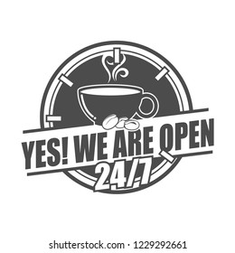Template Icon, Symbol or Logo design for 24 Hour Service