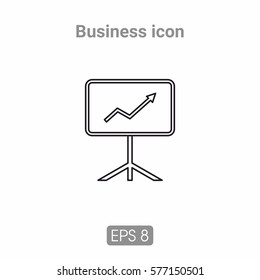 Template icons for business and infographics, executed line. Possible to use in printing or web resources