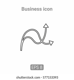 Template icons for business and infographics, executed line. Possible to use in printing or web resources