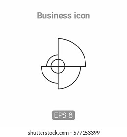 Template icons for business and infographics, executed line. Possible to use in printing or web resources