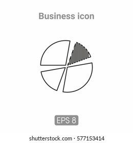 Template icons for business and infographics, executed line. Possible to use in printing or web resources