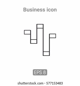 Template icons for business and infographics, executed line. Possible to use in printing or web resources