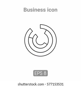 Template icons for business and infographics, executed line. Possible to use in printing or web resources