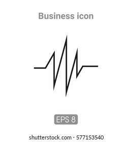 Template icons for business and infographics, executed line. Possible to use in printing or web resources