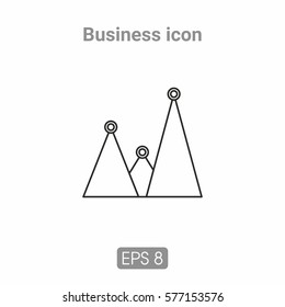 Template icons for business and infographics, executed line. Possible to use in printing or web resources