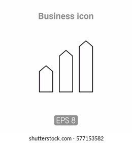 Template icons for business and infographics, executed line. Possible to use in printing or web resources