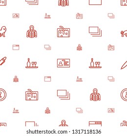 template icons pattern seamless white background. Included editable outline hair, badge, browser window, hoodie, wine bottle and glass icons. template icons for web and mobile.
