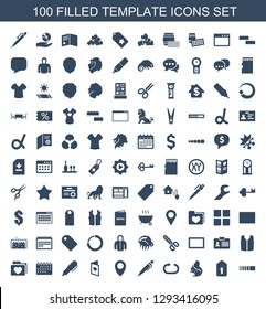 template icons. Trendy 100 template icons. Contain icons such as loading, tag, squirrel, reload replay, pen, location, love card, calendar, folder with heart. template icon for web and mobile.