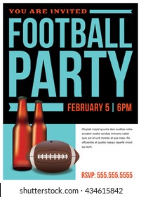 A template illustration for an American football party. Vector EPS 10 available.