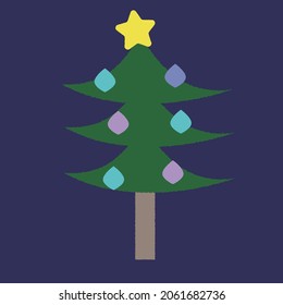 Template illustration of a card with a tree drawn