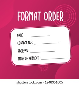 template illustration how to order, format order, Online payment, Payment options, call to action, online shop, social media. Modern design.