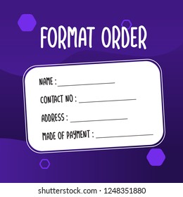 template illustration how to order, format order, Online payment, Payment options, call to action, online shop, social media. Modern design.
