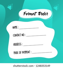template illustration how to order, format order, Online payment, Payment options, call to action, online shop, social media. Modern design.