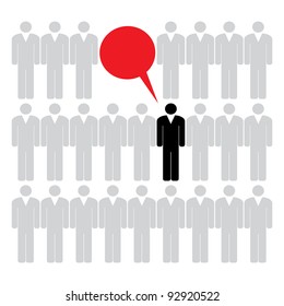 Template of an illustration for a text insert