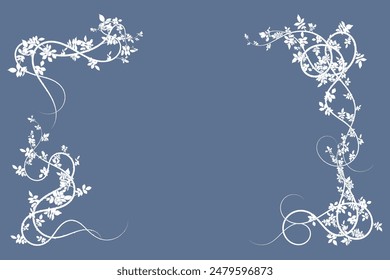 template image background for documents with plants. stock vector image