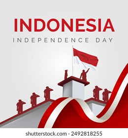 template for indonesia independence day celebration