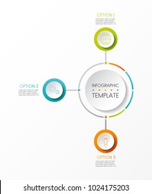 Template of infographic with 3 steps. Vector.