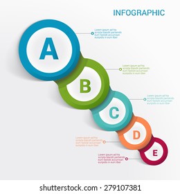 Template infographic with alphabet