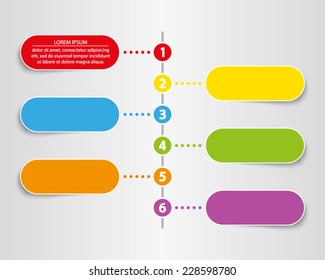 Template infographic chart diagram serial chronology shadow