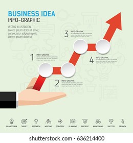 Template info-graphic design. Info-graphic concept. Use for business, marketing, creative, web design, workflow and graphics. Vector, Background.
