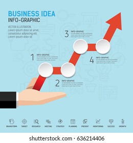 Template info-graphic design. Info-graphic concept. Use for business, marketing, creative, web design, workflow and graphics. Vector, Background.