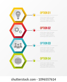 Template of infographic with different options. Vector.