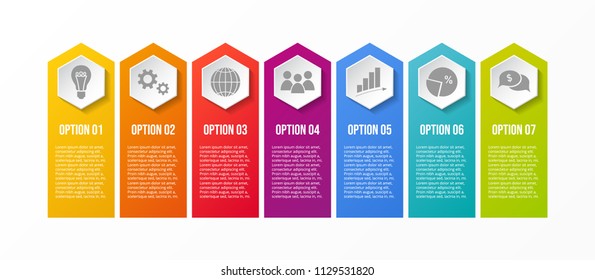 Template of infographic with different options. Vector.