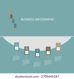 Plantilla Infografía Una Plantilla con un fondo de diseño fácil y flexible Colores hermosos y armoniosos Y un folleto para publicar 