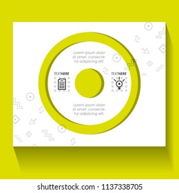template infographic with figure circle