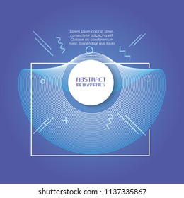 template infographic with figures geometrics