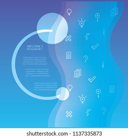 template infographic with figures geometrics