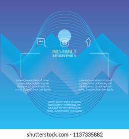 template infographic with figures geometrics