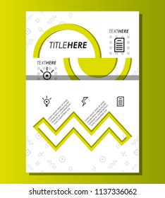 template infographic with figures geometrics
