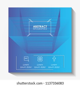 template infographic with figures geometrics