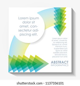 template infographic with figures geometrics