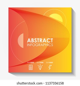 template infographic with figures geometrics