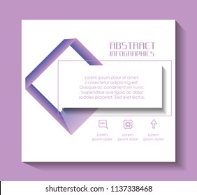 template infographic with figures geometrics