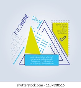 template infographic with figures geometrics