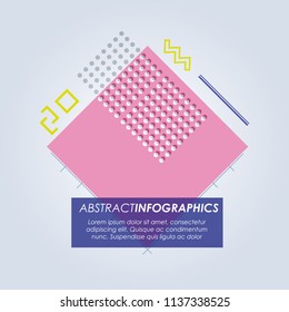 template infographic with figures geometrics